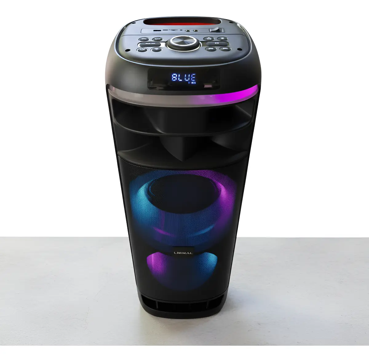 Parlante Torre Doble Portatil Radio Mic Bluetooth.